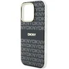 Apple iPhone 16 Pro DKNY Repeat Texture Pattern With Stripe (DKHMP16LHRHSEK) dėklas telefonui juodos spalvos