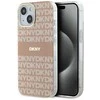 DKNY DKHMP14SHRHSEP Apple iPhone 14 15 13 6.1 inch rožinės spalvos kietas dėklas IML Mono & Stripe MagSafe