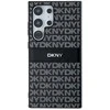DKNY DKHCS24LPRTHSLK S24 Ultra S928 juodos spalvos kietas dėklas Leather Mono Stripe & Metal Logo