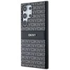 DKNY DKHCS24LPRTHSLK S24 Ultra S928 juodos spalvos kietas dėklas Leather Mono Stripe & Metal Logo