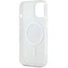 DKNY PC/TPU Repeat Pattern Tonal Stripe Magsafe dėklas telefonui Apple iPhone 14 rusvai gelsvas