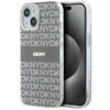 DKNY PC/TPU Repeat Pattern Tonal Stripe Magsafe dėklas telefonui Apple iPhone 14 rusvai gelsvas