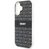 DKNY PC/TPU Repeat Pattern Tonal Stripe Magsafe Apple iPhone 16 dėklas telefonui juodos spalvos