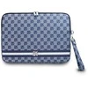 DKNY PU Leather Checkered Pattern and Stripe dėklas nešiojamam kompiuteriui 13/14" rožinės spalvos