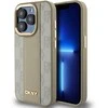 DKNY PU Leather Checkered Pattern Magsafe dėklas telefonui Apple iPhone 15 Pro Max rusvai gelsvas