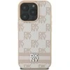 Apple iPhone 16 Pro DKNY Checkered Pattern & Printed Stripes (DKHCP16LPCPTSSP) dėklas telefonui rožinės spalvos
