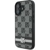 Apple iPhone 16 DKNY Checkered Pattern &amp; Printed Stripes (DKHCP16SPCPTSSK) dėklas telefonui juodos spalvos