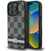 Apple iPhone 16 Pro DKNY Checkered Pattern & Printed Stripes (DKHCP16LPCPTSSK) dėklas telefonui juodos spalvos