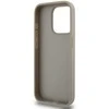 DKNY PU Leather Checkered Pattern and Stripe dėklas telefonui Apple iPhone 13 Pro rusvai gelsvas