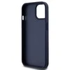 DKNY PU Leather Checkered Pattern and Stripe dėklas telefonui Apple iPhone 15 mėlynos spalvos