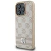 Apple iPhone 16 Pro DKNY Checkered Pattern & Printed Stripes (DKHCP16LPCPTSSP) dėklas telefonui rožinės spalvos