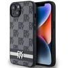 DKNY PU Leather Checkered Pattern and Stripe dėklas telefonui Apple iPhone 13 juodos spalvos
