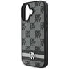 Apple iPhone 16 DKNY Checkered Pattern &amp; Printed Stripes (DKHCP16SPCPTSSK) dėklas telefonui juodos spalvos