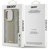 DKNY PU Leather Checkered Pattern Magsafe dėklas telefonui Apple iPhone 15 Pro Max rusvai gelsvas