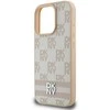 Apple iPhone 16 Pro DKNY Checkered Pattern & Printed Stripes (DKHCP16LPCPTSSP) dėklas telefonui rožinės spalvos