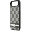 DKNY PU Leather Checkered Pattern and Stripe dėklas skirtas Apple iPhone Air juodos spalvos