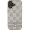 Apple iPhone 16 DKNY Checkered Pattern & Printed Stripes (DKHCP16SPCPTSSP) dėklas telefonui rožinės spalvos