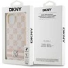 Apple iPhone 13 / 14 / 15 DKNY odinis dėklas Checkered Mono Pattern & Printed Stripes (DKHCP15SPCPTSSP) rožinės spalvos