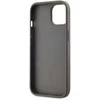 DKNY PU Leather Checkered Pattern Magsafe dėklas telefonui Apple iPhone 15 rusvai gelsvas