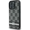 Apple iPhone 16 Pro DKNY Checkered Pattern & Printed Stripes (DKHCP16LPCPTSSK) dėklas telefonui juodos spalvos