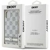 DKNY PU odinis languotas raštas ir dryžuotas dėklas Apple iPhone 13 rusvai gelsvas