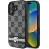 Apple iPhone 16 DKNY Checkered Pattern &amp; Printed Stripes (DKHCP16SPCPTSSK) dėklas telefonui juodos spalvos