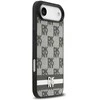 DKNY PU Leather Checkered Pattern and Stripe dėklas skirtas Apple iPhone Air juodos spalvos