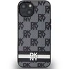 Apple iPhone 13 / 14 / 15 DKNY odinis dėklas Checkered Mono Pattern & Printed Stripes (DKHCP14SPCPTSSK) juodos spalvos