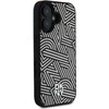 Dėklas DKNY PU odinis Crosswalk Pattern Magsafe Apple iPhone 16 Ivory