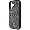 Dėklas DKNY PU odinis Crosswalk Pattern Magsafe Apple iPhone 16 Ivory