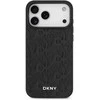 DKNY PU Leather Grid Pattern Magsafe dėklas skirtas Apple iPhone 17 Pro Max juodos spalvos