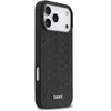 DKNY PU Leather Grid Pattern Magsafe dėklas skirtas Apple iPhone 17 Pro Max juodos spalvos