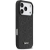 DKNY PU Leather Grid Pattern Magsafe dėklas skirtas Apple iPhone 17 Pro juodos spalvos