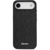 DKNY PU Leather Grid Pattern Magsafe dėklas skirtas Apple iPhone Air juodos spalvos