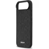 DKNY PU Leather Grid Pattern Magsafe dėklas skirtas Apple iPhone Air juodos spalvos