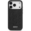 DKNY PU Leather Grid Pattern Magsafe dėklas skirtas Apple iPhone 17 Pro juodos spalvos