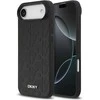 DKNY PU Leather Grid Pattern Magsafe dėklas skirtas Apple iPhone Air juodos spalvos