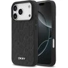 DKNY PU Leather Grid Pattern Magsafe dėklas skirtas Apple iPhone 17 Pro juodos spalvos