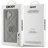 DKNY PU Leather Quilted Stack Logo Apple iPhone 16 Plus dėklas telefonui pilkos spalvos