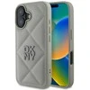 DKNY PU Leather Quilted Stack Logo Apple iPhone 16 Plus dėklas telefonui pilkos spalvos