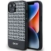 DKNY PU Leather Repeat Pattern Bottom Stripe MagSafe dėklas telefonui Apple iPhone 14 juodos spalvos