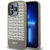 DKNY PU Leather Repeat Pattern Bottom Stripe MagSafe dėklas telefonui Apple iPhone 14 Pro Max rudos spalvos