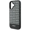 DKNY PU Leather Repeat Pattern Bottom Stripe MagSafe Apple iPhone 16 Plus dėklas telefonui juodos spalvos