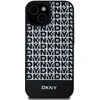 Apple iPhone 13 / 14 / 15 DKNY odinis dėklas Printed Pattern Metal Logo MagSafe (DKHMP15SPSOSPK) juodos spalvos