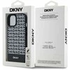 Apple iPhone 13 / 14 / 15 DKNY odinis dėklas Printed Pattern Metal Logo MagSafe (DKHMP15SPSOSPK) juodos spalvos