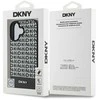 DKNY PU Leather Repeat Pattern Bottom Stripe MagSafe Apple iPhone 16 Plus dėklas telefonui juodos spalvos
