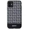 DKNY PU Leather Repeat Pattern Bottom Stripe MagSafe dėklas telefonui Apple iPhone 11 juodos spalvos
