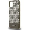 DKNY PU Leather Repeat Pattern Bottom Stripe MagSafe dėklas telefonui Apple iPhone 11 rudos spalvos