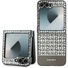 DKNY PU Leather Repeat Pattern Bottom Stripe Samsung Galaxy Z Flip6 dėklas telefonui rudos spalvos