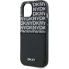 DKNY PU Leather Repeat Pattern Card Pocket dėklas telefonui Apple iPhone 15 juodos spalvos